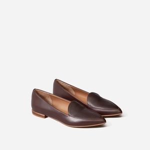 Everlane Modern Point burgundy loafers